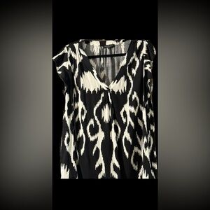 Rachel Zoe Black and White Graphic Blouse